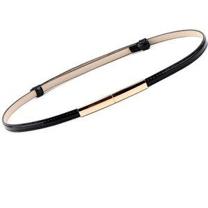 Verstelbare Elastische Dames Jurk Taille Riem Slanke Lederen Vrouwen Riem Gouden Gesp Zwart Wit Blauw Skinny Vrouwelijke Riem Pasek Damski