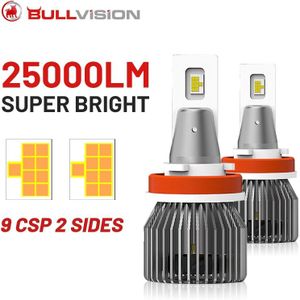 H4 H7 Led Moto Koplamp 6000K Hoge Dimlicht Hb3 Hb4 9005 9006 H8 H9 H11 Spotlight 25000Lm Csp 80W Turbo Geen Ballast 12V Auto Lamp