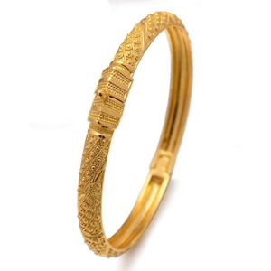 24K Armbanden 4 Stks/set Armband Ethiopische Goud Kleur Armbanden Voor Vrouwen Bijoux Femme Afrikaanse Midden-oosten Dubai Halloween Sieraden