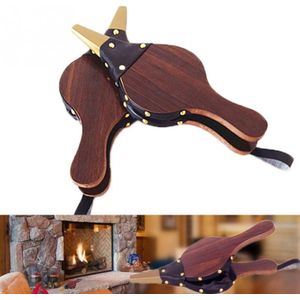 Cnim Mini Vintage Hand Balg Donkerbruin Haard Blower Traditionele Kachel Brand Lichter Ventilator Voor Thuis Diy Fireside Toegang