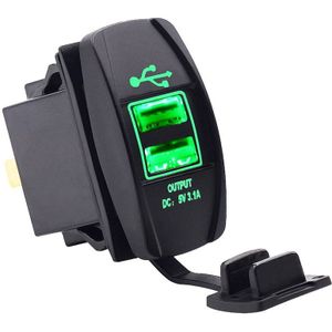 3.1A 12-24V Led Universele Autolader Waterdichte Dual Usb-poort Charger Socket Outlet Voor Motorfiets Auto accessoires Camping