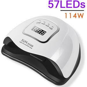 Led Nail Lamp Voor Drogen Nagels 57 Leds Uv Lichten Snelle Uitharding Alle Gel Polish Professionele Manicure Auto Sensor Nail apparatuur