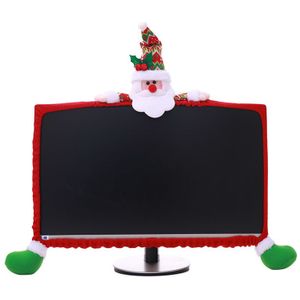 Kerst Computer Monitor Cover Drie-Dimensionale Cartoon Cover Kerst Non-Woven Computer Monitor Cover