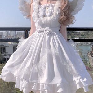 Lolita Jurk Zoete Leuke Japanse Sterren En Stof Lolita Fairy Zwart-witte Kleur Jsk Mouwloze Kawaii Jurk Prinses Vintage