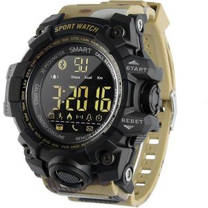 Slimme Horloge Camouflage Camo Sport Horloge Running Stap Passometer Sleep Monitor Oproep Herinnering Stopwatch Waterdicht Stappenteller