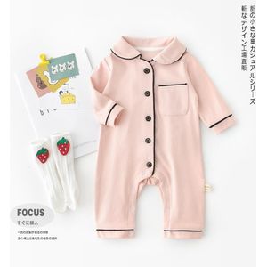 Lente En Herfst Koreaanse Stijl Lange Mouwen Casual Homewear Rompertjes Voor Leuke Zoete Baby Meisjes En Jongens