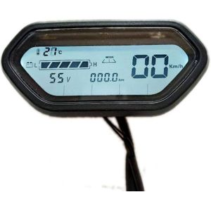 48V 60V 72V Universele Elektrische Motorfiets Digitale Lcd Kilometerstand Snelheidsmeter Toerenteller