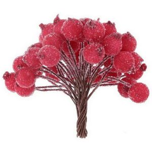 AT69-Simulatie Berry Kerstboom Opknoping Hanger Decoratie Rood/Kunstmatige Cherry Voor Box Wedding Party