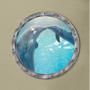 5 stijlen Onderwater Vis Muurstickers Waterdichte Dolfijn Schildpad Sticker Voor Wasmachine Decoratie Voor Badkamer Decals PVC
