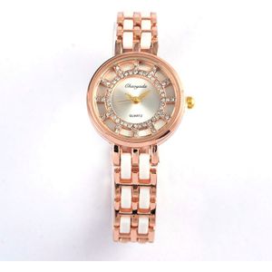 Luxe Armband Horloges Shining Parvenu Staal Vrouwen Horloges Strass Dames Jurk Horloge