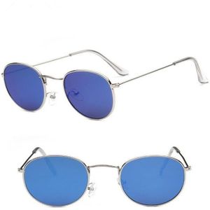 Luxe Ronde Zonnebril Vrouwen Mannen Vintage Retro Spiegel Zonnebril Voor Vrouwen Vrouwelijke Dames Sunglass