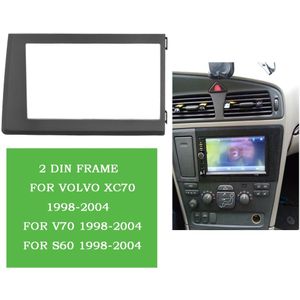 2 Din Frame Autoradio Fascia Voor Volvo XC70 V70 S60 1998-2004 Dubbel Din Frame Stereo Plaat Trim kit Panel Dash Cd Dvd