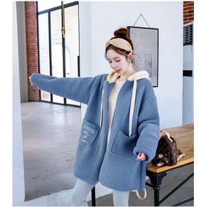 Winter Dikke Warme Kasjmier Moederschap Lange Jassen Casual Loose Hoodies Jassen Kleding Voor Zwangere Vrouwen Zwangerschap Uitloper