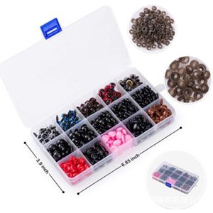 752Pcs Schroef Combinatie Zwart Plastic Ambachten Veiligheid Ogen Voor Bear Knuffel Dier Pop Amigurumi Diy Accessoires Voor Speelgoed