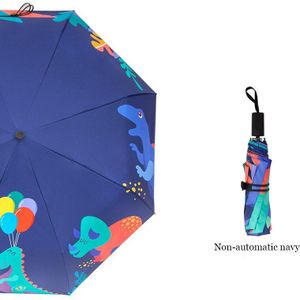 Non/Volledige Automatische 3 Opvouwbare Paraplu Dinosaurus Print Jongens Parasol Mannelijke Vrouwelijke Parasol Strand Paraplu Vrouwen Anti UV paraguas