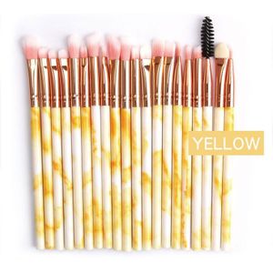 MAANGE Multifunctionele 20 stuks Marbling Make-Up Kwasten Set Oogschaduw Eyeliner Concealer Brush set Mini Make Up Brush Tool Kit