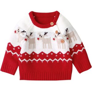 Pasgeboren Kerst 0-24-M Trui Gebreide Baby Kleding Baby Jongens Truien Herten Meisjes Vest Jongen Trui Kinderen Breigoed