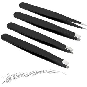 Onderhoud Gereedschap 4 Stuk/set Voor Diy Wenkbrauw Industriële Precisie Rechte Pincet Anti-Statische Roestvrijstalen Pincet