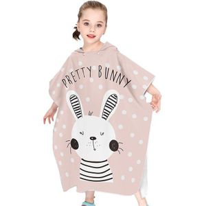 Kitten Kind Strand Veranderende Poncho Cartoon Meisjes Seaside Zonnebrandcrème Strand Gewaad Microfiber Snel Droog Hooded Handdoek Dieren Gedrukt