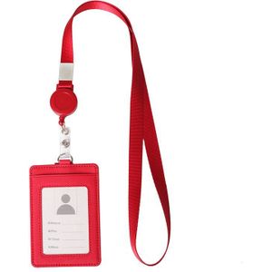 Retractable Lanyards Id Kaarthouder Pu Business Badge Kaarthouder Met Ketting Band Pass Case Cover Bedrijf & Kantoorbenodigdheden