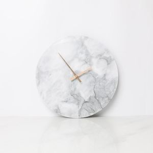Marmeren Klok Minimalistische Modern Wandklokken Keuken Art Persoonlijkheid Nordic Muur Horloge Home Decoratie Accessoires