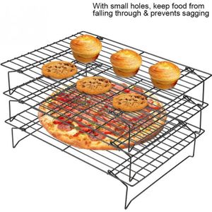 3 lagen stapelbaar koeling rack metalen cake cookie koekjes brood koelrek netto mat houder droog koeler voor koken