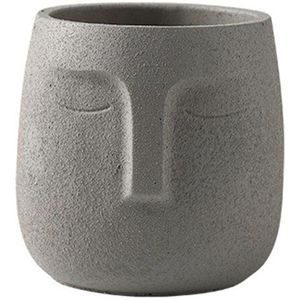 Nordic Menselijk Gezicht Keramische Vaas Bloempot Zen Succulent Groene Plant Pot