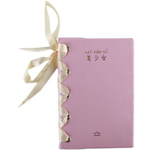 Schattige Kleine Fee Leeg Notepad Dagboek Zachte Zus Meisje Hart Creatieve Diy Roze Hand Boek Vlinderdas Riem