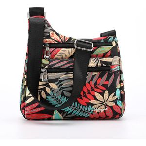 Cartoon Print Vrouwen Tas Multi-Pocket Vrouwen Schoudertas Duurzaam Waterdicht Nylon Messenger Bag Vrouwelijke Stof Handtas