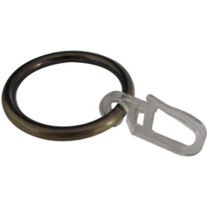 50 Stks D41mm Iron Ring en Haak, Gordijnroede Ringen voor Raamdecoratie