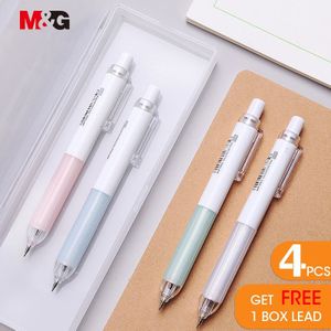 M & G 4 stks/partij Leuke Kawaii Vulpotlood 0.5mm/0.7mm, plastic Automatische Potloden Voor School Kantoorbenodigdheden Briefpapier Kids