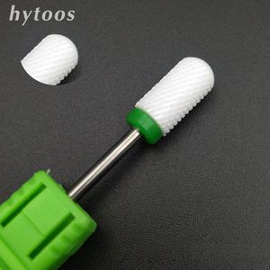 Hytoos Ronde Top Vat Keramische Nail Boor 3/32 &quot;Rotary Burr Bits Voor Manicure Nail Drill Accessoire Frees gereedschap