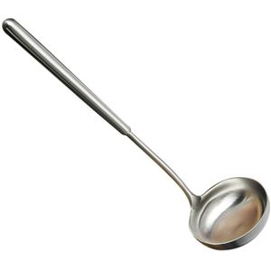 1 pc Pot Scoop Stainless Steel Kitchen Long Handle Thick Cookware Serving Spoon Soup Spoons for Restaurant Home