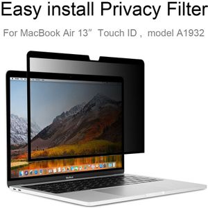 installeren Privacy Filter Screen Protector film Voor MacBook Air 13.3 inch Retina met Touch ID model a1932