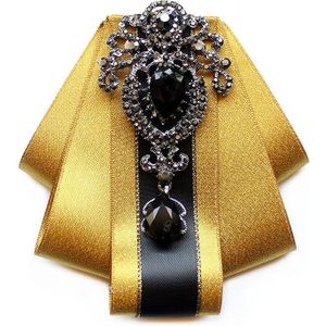Hoogwaardige Handgemaakte Diamanten Britse Stijl Strikjes Bruidegom Stalknecht Jurk Pak Strass Bowtie Voor Mannen Bruiloft Accessoires