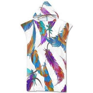 Microfiber Hooded Surf Poncho Handdoek Mantel Voor Volwassenen Man Vrouw Badjas Zwemmen Strandlaken Jurk Badpak Beachwear Robe De Plage