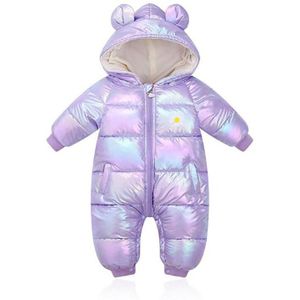 Baby Jongens Warme Jas Pasgeboren Plus Fluwelen Jumpsuits Meisjes Snowsuit Cartoon Hooded Glanzend Waterdicht Baby Winter Rompertjes