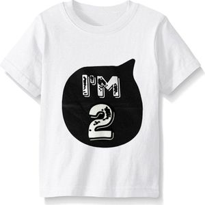 Wit Zwart Baby Zachte Katoenen T-shirt Kinderen Kleding Voor Meisjes Jongens Baby 1st Verjaardag Slijtage Kleding Korte Tee Kinderkleding