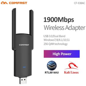 1900Mbps USB3.0 Draadloze Netwerkkaart RTL8814AU High Power WiFi Adapter Lange Afstand 2dBi Antenne Ondersteuning Monitor Modus Kali Linux