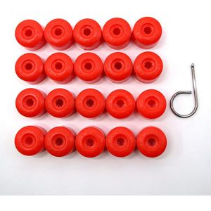 20Pcs Kleurrijke Auto Wieldoppen Hub Moer Bout Cap 17Mm Auto Tyre Schroeven Voor Volkswagen Golf MK4 Exterieur bescherming Accessoires