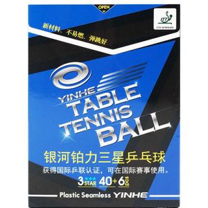 Yinhe 6 stuks blauw/Rood 3-star Seamless40 +/S40 + Avondmaal Poly tafel tennis Ballen Wit ITTF Goedgekeurd