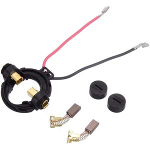 1 Paar Koolborstels + Houder + Koolborstels Cap Vervangende Onderdelen Voor Hitachi 328202 334696 G18DSL G18DL G14DSL G14DL