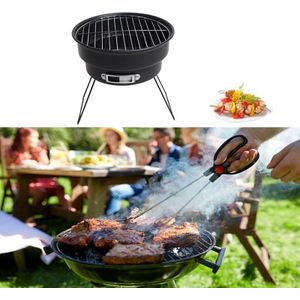 Draagbare Mini Ijs Zak Barbecue Grill Huishouden Outdoor Camping Draagbare Bbq Ronde Grill Camping Festival Picknick Party Bbq Tool