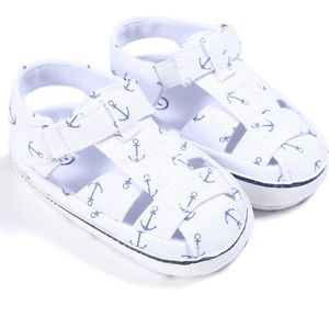 Pasgeboren Baby Baby Meisjes Jongens Zomer Casual Sandaal Schoenen 2 Stijl Katoen Afdrukken Haak Zachte Baby Schoenen 0-18M