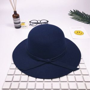 Meisjes Kids Strik Hoed Floppy Wide Brim Grote Vilten Hoed Retro Strand Hoed Zonnehoed Outdoor Baby Zomer Accessoires