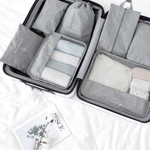 Bagage Organizer Verpakking 7 stks/set Reizen accessoires kit Mesh organizer Verpakking Cube Kleding ondergoed Schoen sorteren tassen