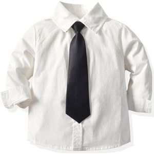 Kinderen Shirts Kind Lange Mouwen Shirts Herfst Jongens Shirts Kids Tie Revers Vest Formele Slijtage
