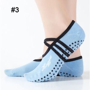 1 Paar Sport Yoga Sokken Slipper Voor Vrouwen Anti Slip Dame Demping Bandage Pilates Sok Ballet Hak Dans Protector