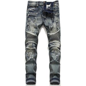 Mannen Skinny Jeans Gedrukt Ripped Jeans Voor Mannen Verf Broek Kleding Streetwear Lente Herfst Winter Hip Hop