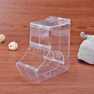 Hamster Konijn Eten Dispenser Feeder Plastic Clear Automatische Pet Feeder Voor Hamster Cavia Voedsel Kom